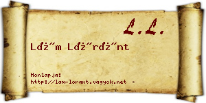 Lám Lóránt névjegykártya
